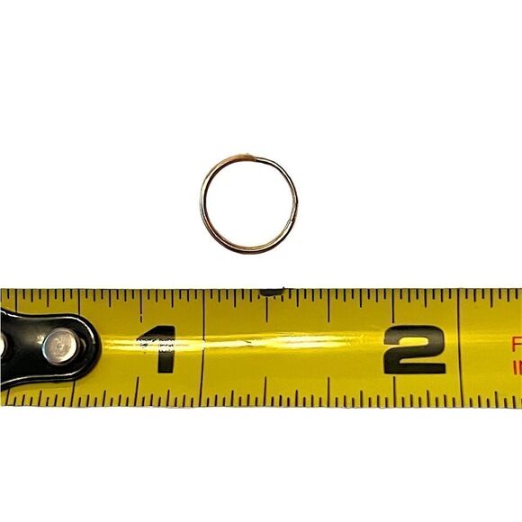 10K Yellow Gold Dainty Hoop Earrings New Comes With Box And Polishing Cloth - Picture 3 of 4